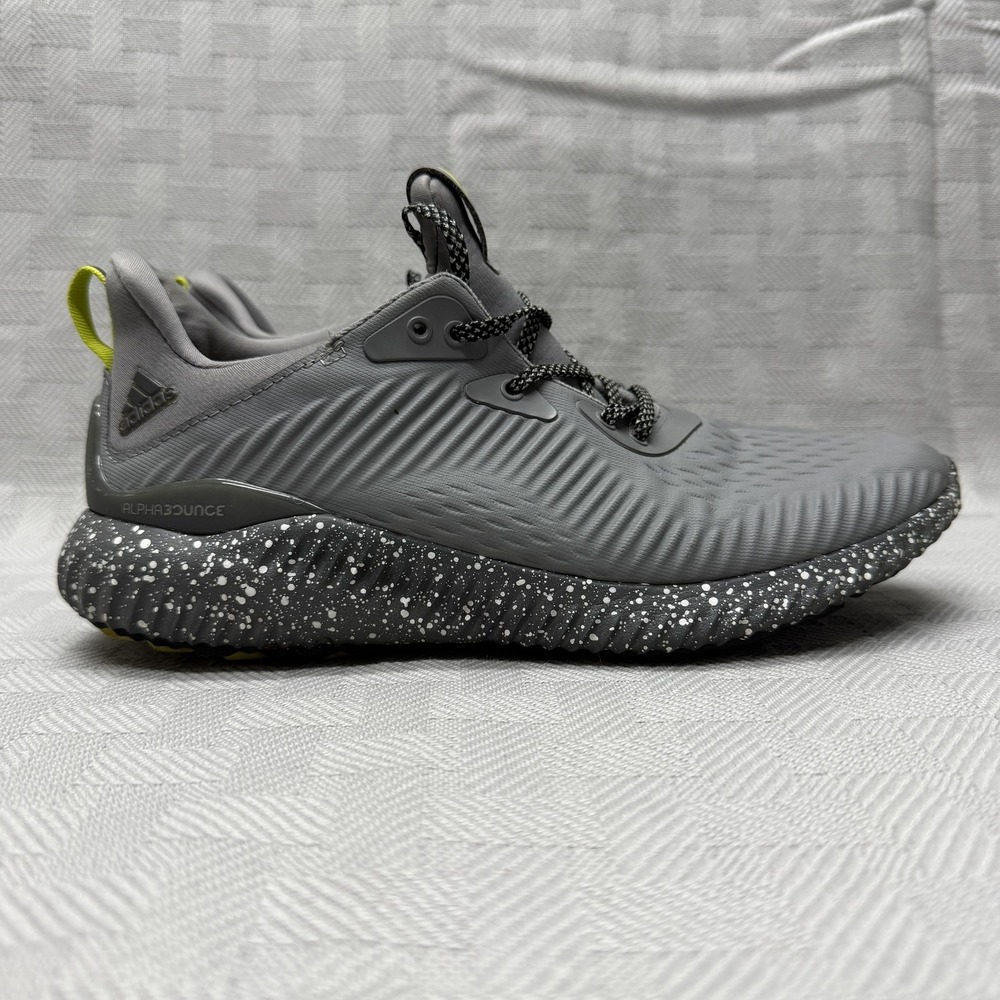 Adidas Alphabounce Shoes Mens Size 7 Gray Continental Running Speckled AC8050
